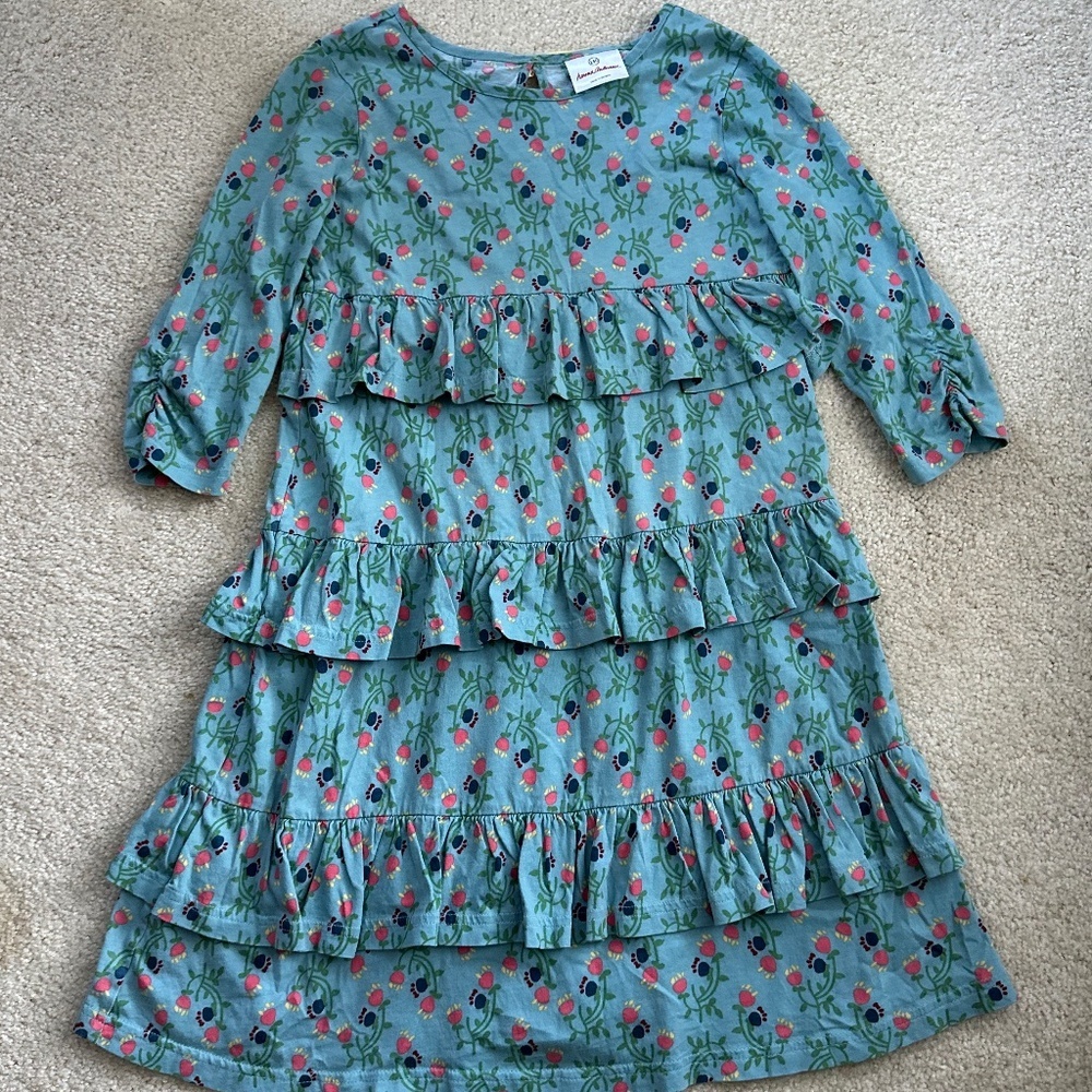 Hanna Anderson Girls SIZE 140 Ruffled Dress